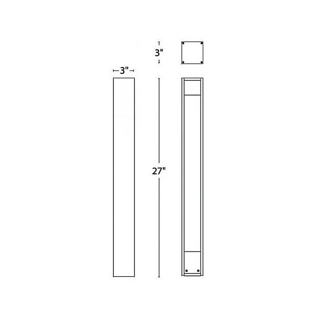 Gate LED Bollard Light - Diagram