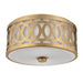 Genesee 2-Light Flush Mount Ceiling Light - Aged Brass
