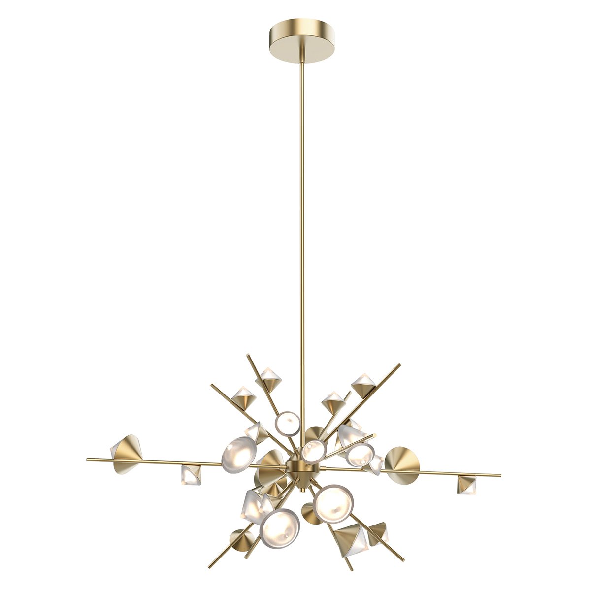 Geode Large LED Chandelier - Brushed Bronze Finish