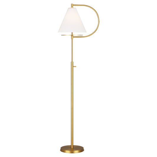 Gesture Floor Lamp - Burnished Brass Finish