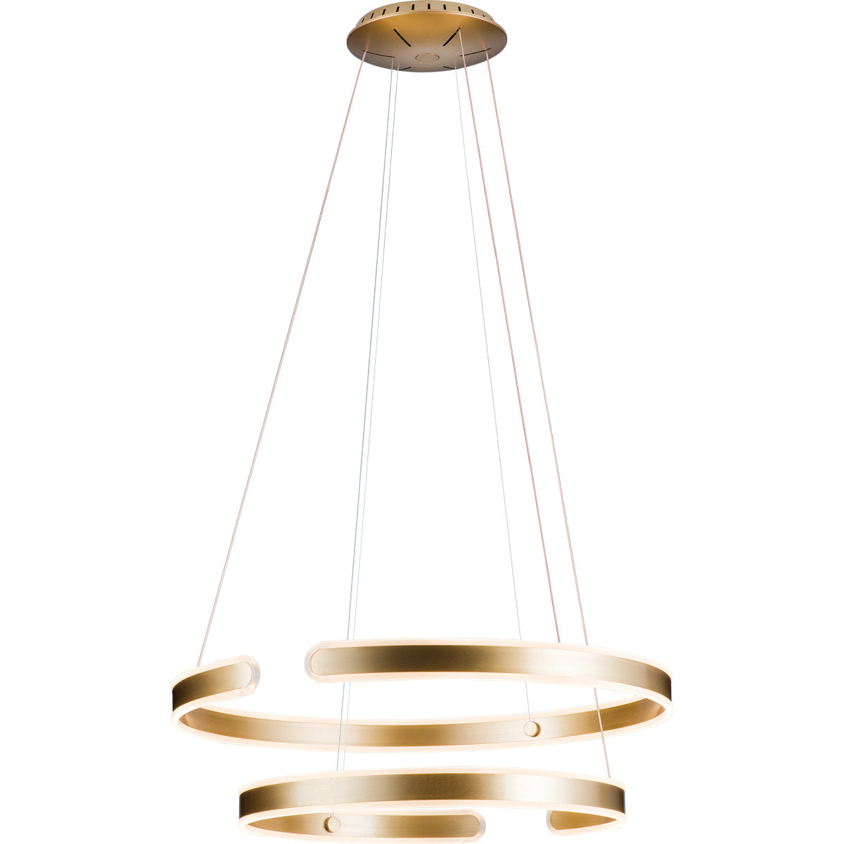 Gianni 2-Tier 31" LED Pendant - Brushed Champagne Finish