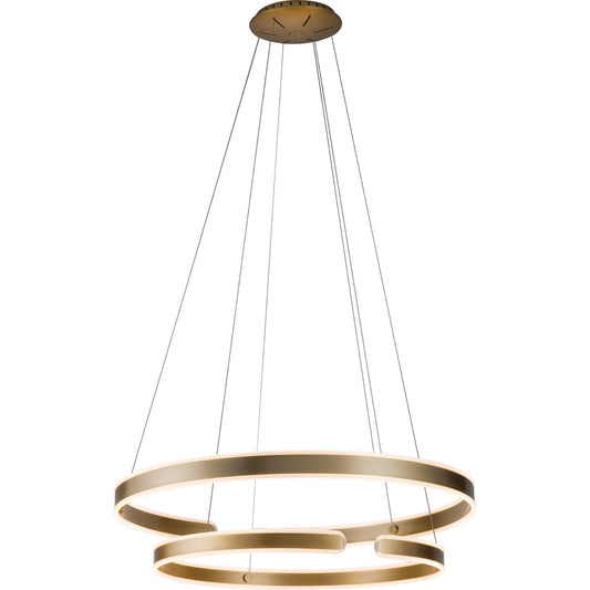 Gianni 2-Tier 39" LED Pendant - Brushed Champagne Finish