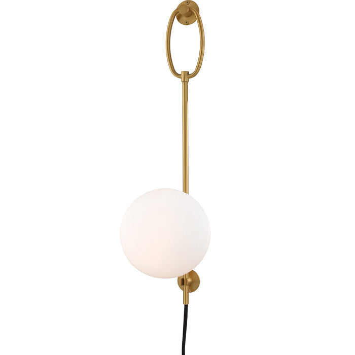 Gina Plug-In Wall Sconce - Aged Brass