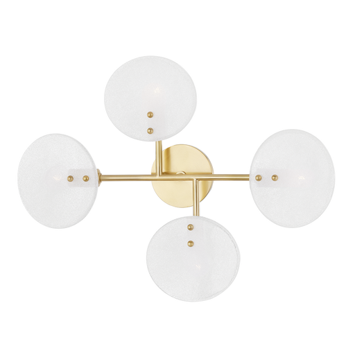 Giselle 4 Light Wall Sconce - Aged Brass Finish