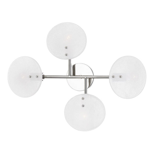 Giselle 4 Light Wall Sconce - Polished Nickel Finish