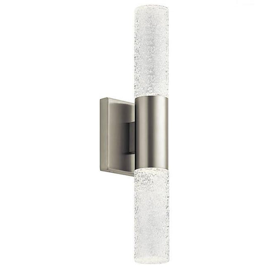 Glacial Glow LED 2-Light Wall Sconce - Brushed Nickel
