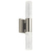 Glacial Glow LED 2-Light Wall Sconce - Brushed Nickel
