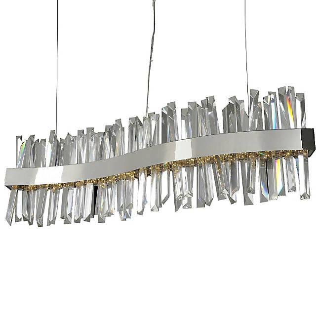 Glacier LED Wave Linear Suspension - Polished Chrome