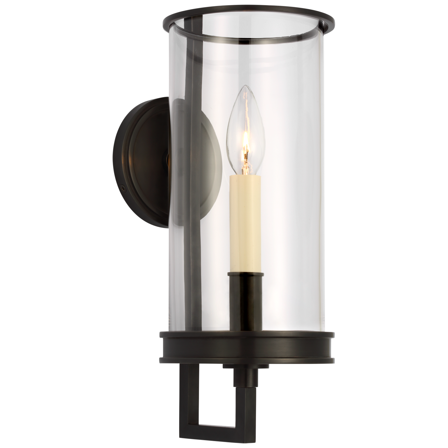 Glendon Small Hurricane Sconce - Bronze Finish