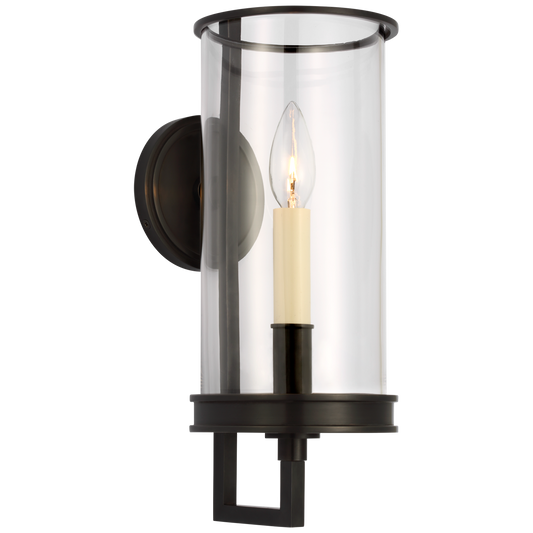 Glendon Small Hurricane Sconce - Bronze Finish