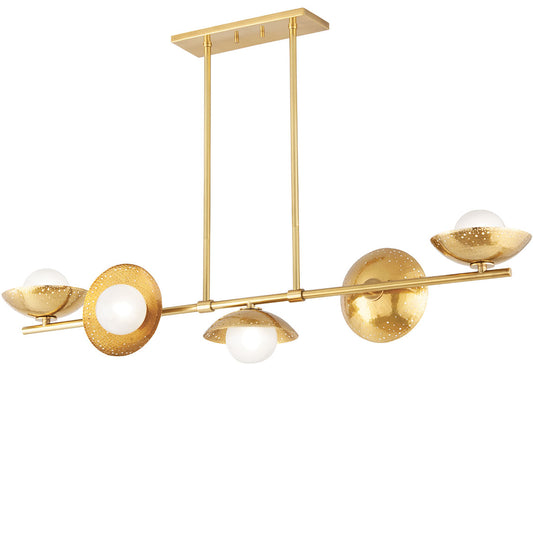 Glimmer Linear Pendant - Aged Brass Finish