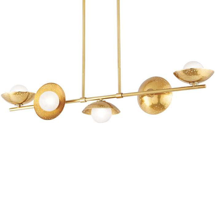 Glimmer Linear Pendant - Aged Brass Finish