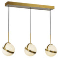 Load image into Gallery viewer, Globo LED Linear Suspension - Satin Gold Finish
