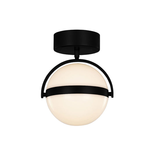 Globo LED Semi-Flushmount - Matte Black Finish