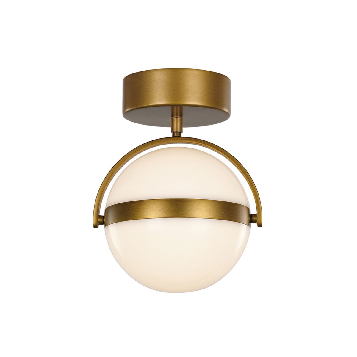 Globo LED Semi-Flushmount - Satin Gold Finish