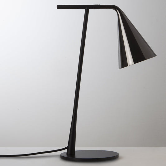 Gordon Table Lamp - Matte Black/Black Chrome Finish