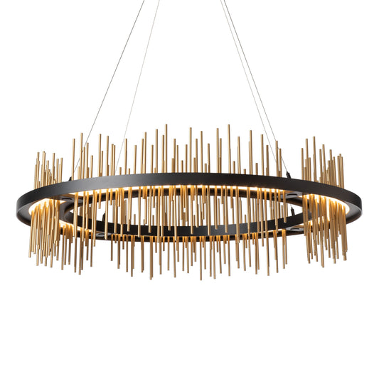 Gossamer Circular LED Pendant - Black/Gold Finish