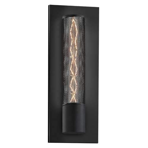 Gotham 1 Light Panel Wall Sconce - Textured Black