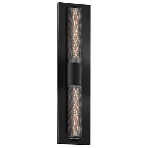 Gotham 2 Light Panel Wall Sconce - Textured Black