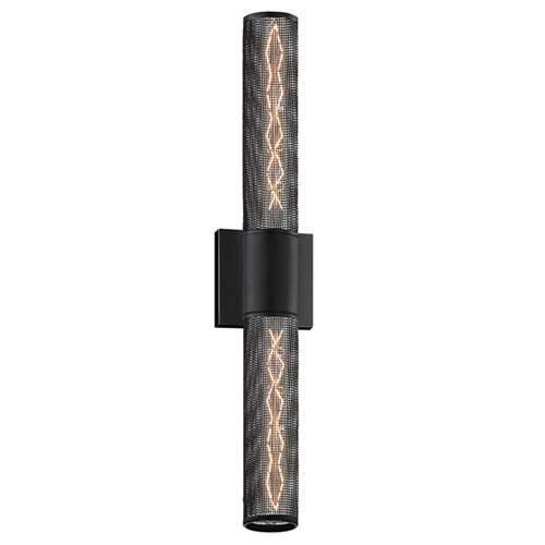 Gotham 2 Light Wall Sconce - Textured Black