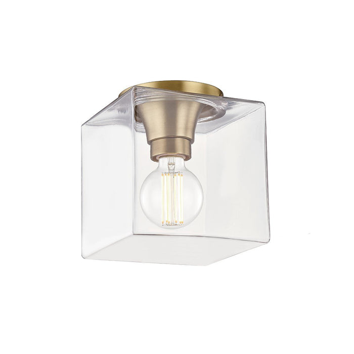 Grace Small Square Flush Mount - Aged Brass