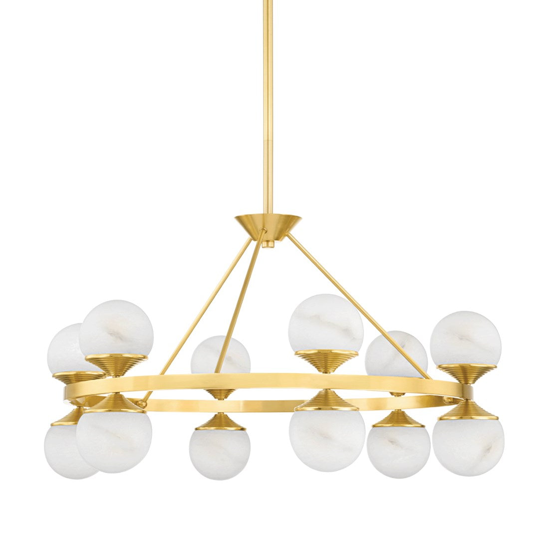 Grafton Small Chandelier - Aged Brass