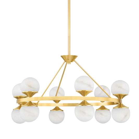 Grafton Small Chandelier - Aged Brass