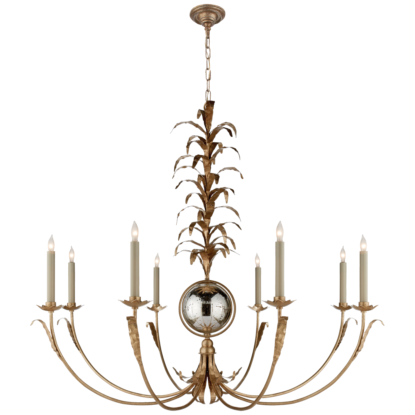 Gramercy Large Chandelier - Gilded Iron Finish