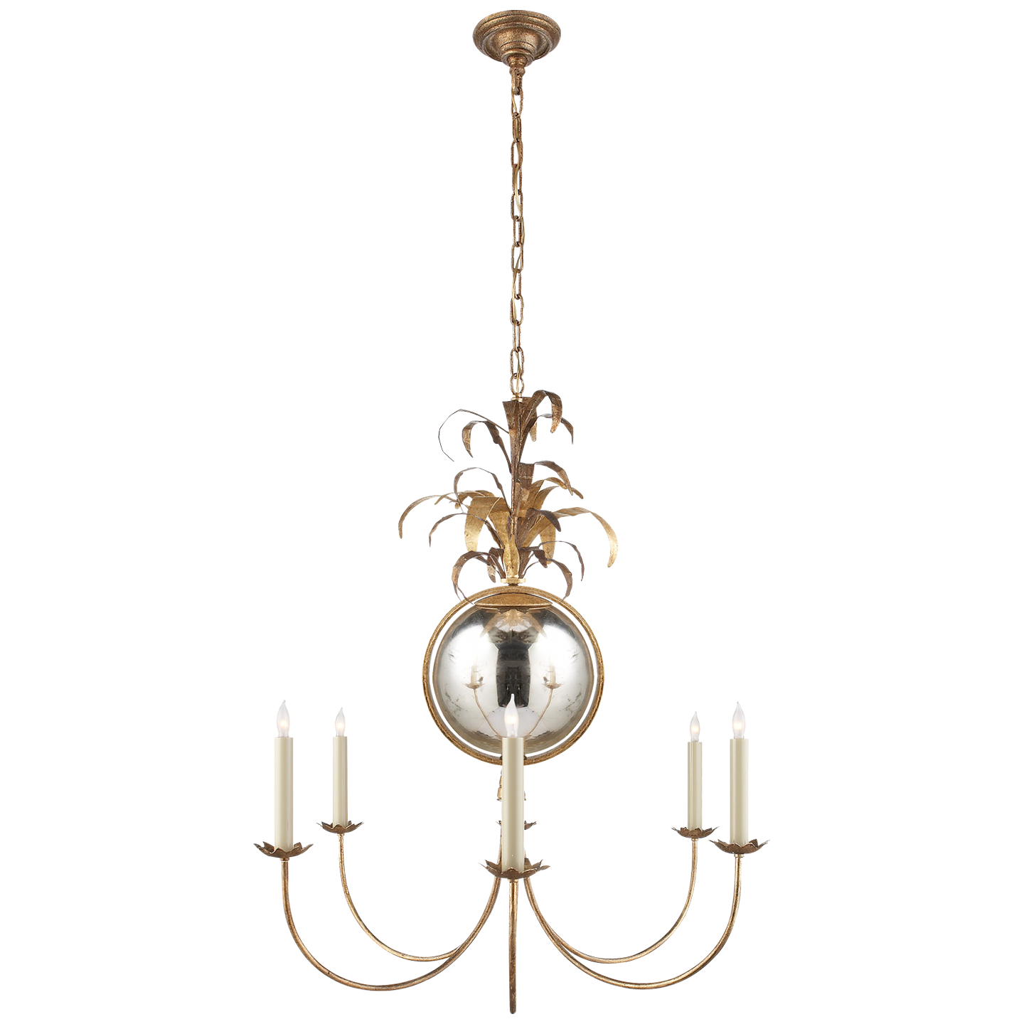 Gramercy Medium Chandelier - Gilded Iron Finish