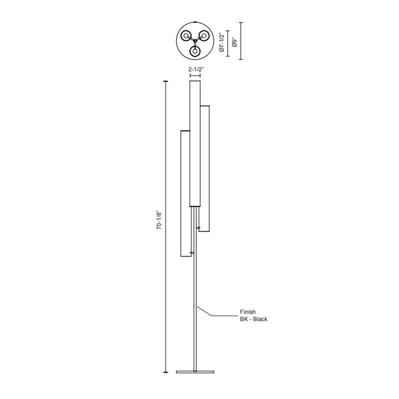 Gramercy Floor Lamp - Diagram