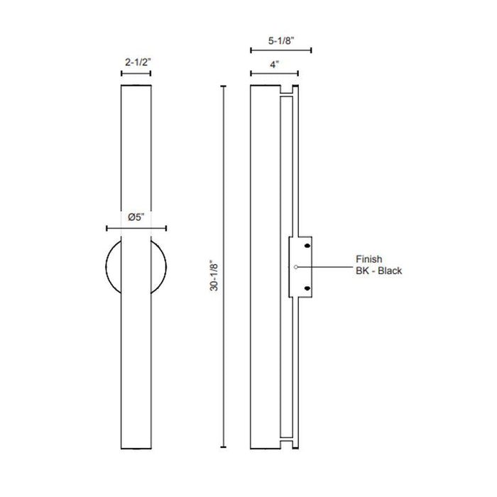 Gramercy LED Wall Sconce - Diagram