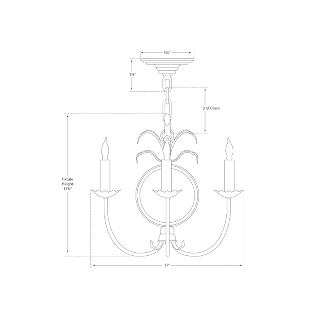 Gramercy Mini Chandelier - Diagram