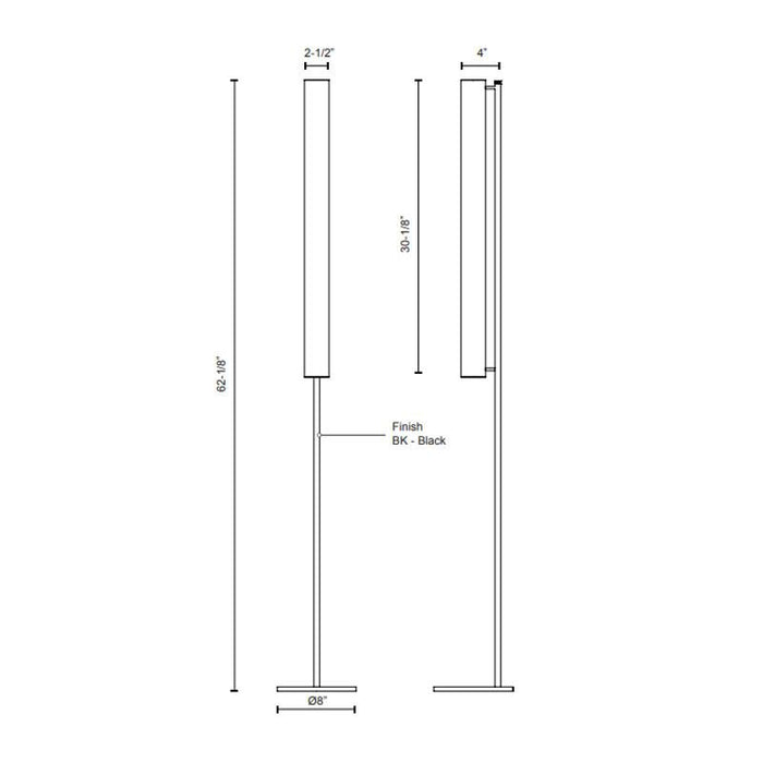 Gramercy Single Floor Lamp - Diagram
