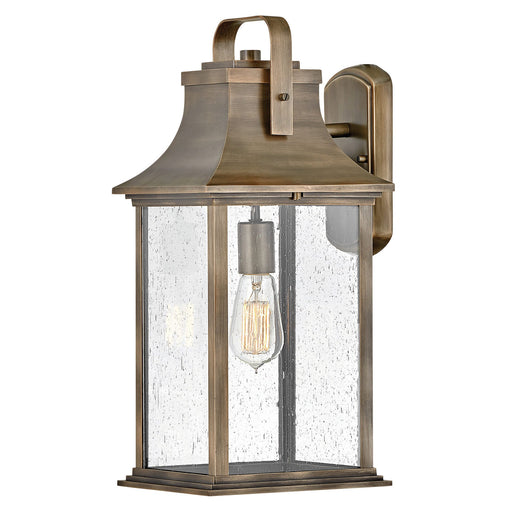 Grant Large Outdoor Wall Sconce - Brushed Brass Finish