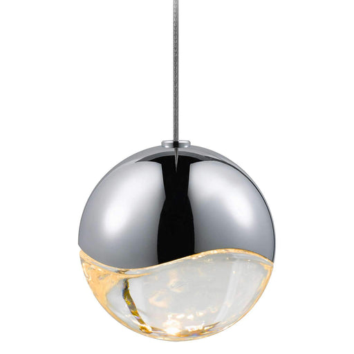 Grapes 1 Light LED Pendant - Polished Chrome/Clear Crystal (Medium)