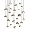 Load image into Gallery viewer, Grapes 24 Assorted Light LED Round Multipoint Chandelier - Satin Nickel Finish
