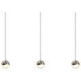 Load image into Gallery viewer, Grapes 3 Light LED Rectangular Multipoint Pendant - Satin Nickel/White Crystal/Small
