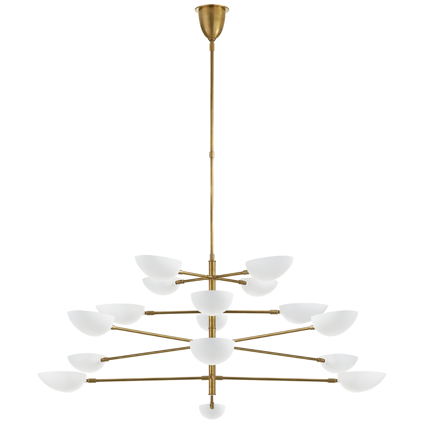Graphic Grande Four-Tier Chandelier - White Finish