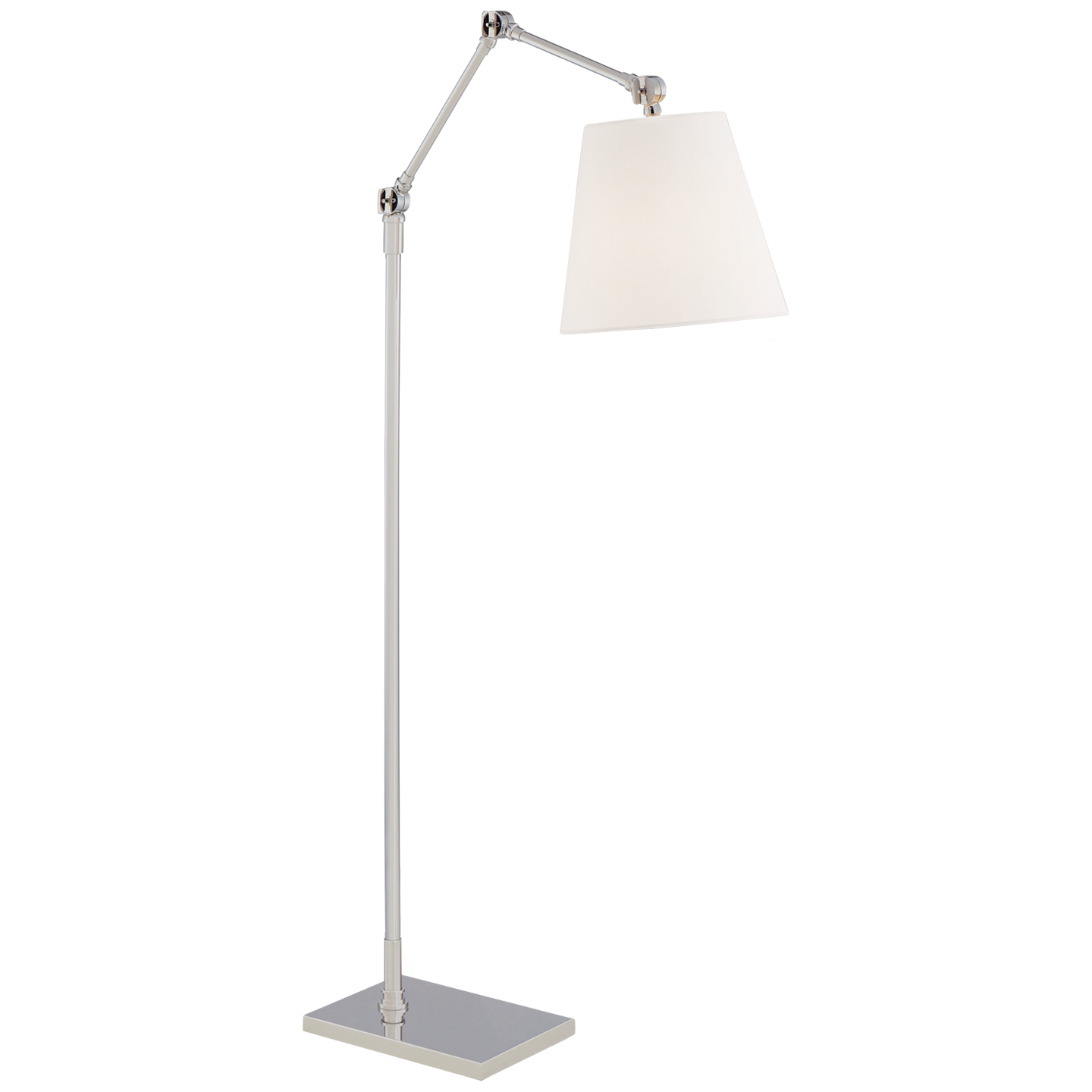 Graves Articulating Floor Lamp - Polished Nickel Finish