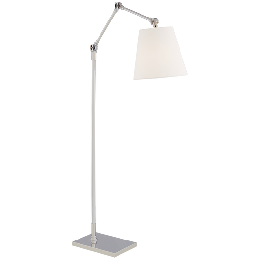 Graves Articulating Floor Lamp - Polished Nickel Finish