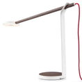 Load image into Gallery viewer, Gravy LED Desk Lamp - Walnut/Matte White/Red Cord
