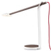 Gravy LED Desk Lamp - Walnut/Matte White/Red Cord