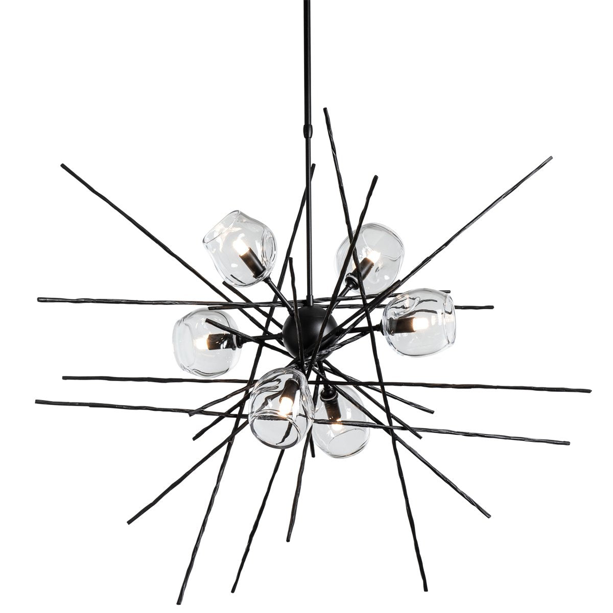 Griffin Starburst Pendant - Black Finish/Clear Glass