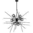 Load image into Gallery viewer, Griffin Starburst Pendant - Black Finish/Cool Grey Glass
