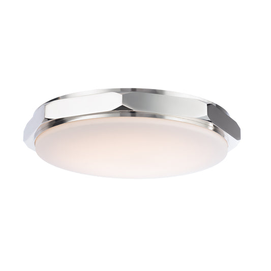 Grommet 16" LED Flush Mount - Polished Nickel Finish