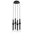 Load image into Gallery viewer, Guyed 4-Light Chandelier - Nightshade Black Finish
