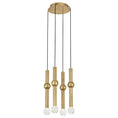 Load image into Gallery viewer, Guyed 4-Light Chandelier - Natural Brass Finish
