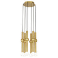 Load image into Gallery viewer, Guyed 6-Light Chandelier - Natural Brass Finish
