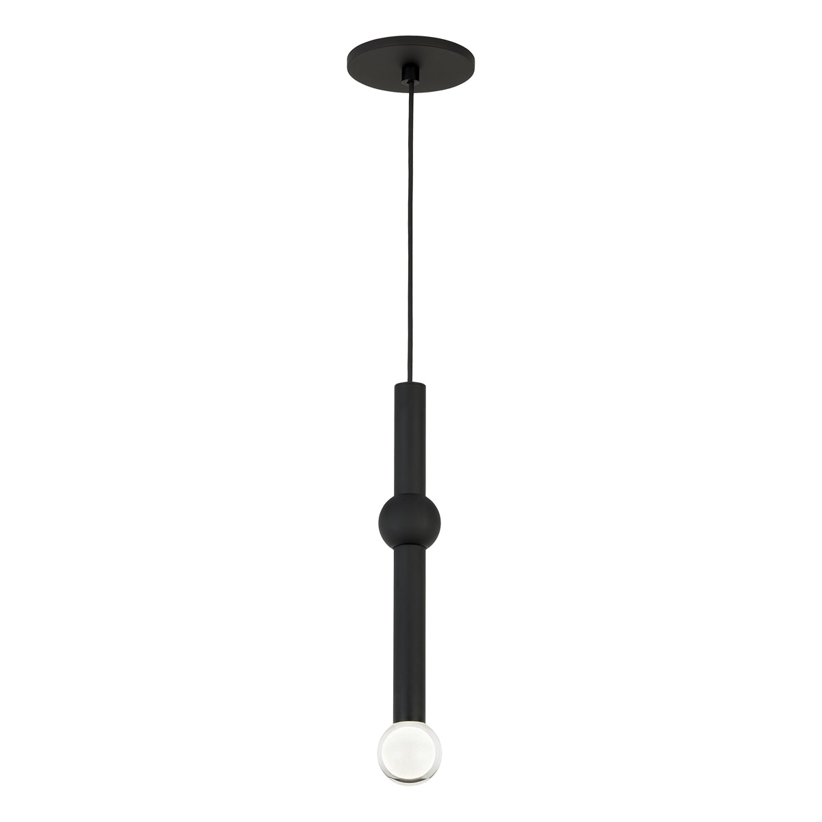 Guyed Pendant - Nightshade Black Finish Standard Canopy