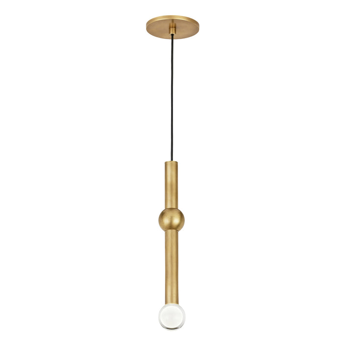 Guyed Pendant - Natural Brass Finish Standard Canopy